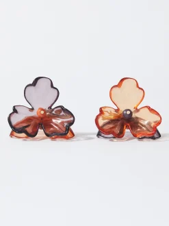 PARFOIS Pendientes Con Flor De Resina Multicor Outlet