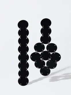 PARFOIS Pendientes Con Lentejuelas Negro Outlet