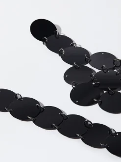 PARFOIS Pendientes Con Lentejuelas Negro Outlet