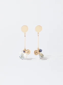 PARFOIS Pendientes Con Perla De Agua Dulce Multicor Best