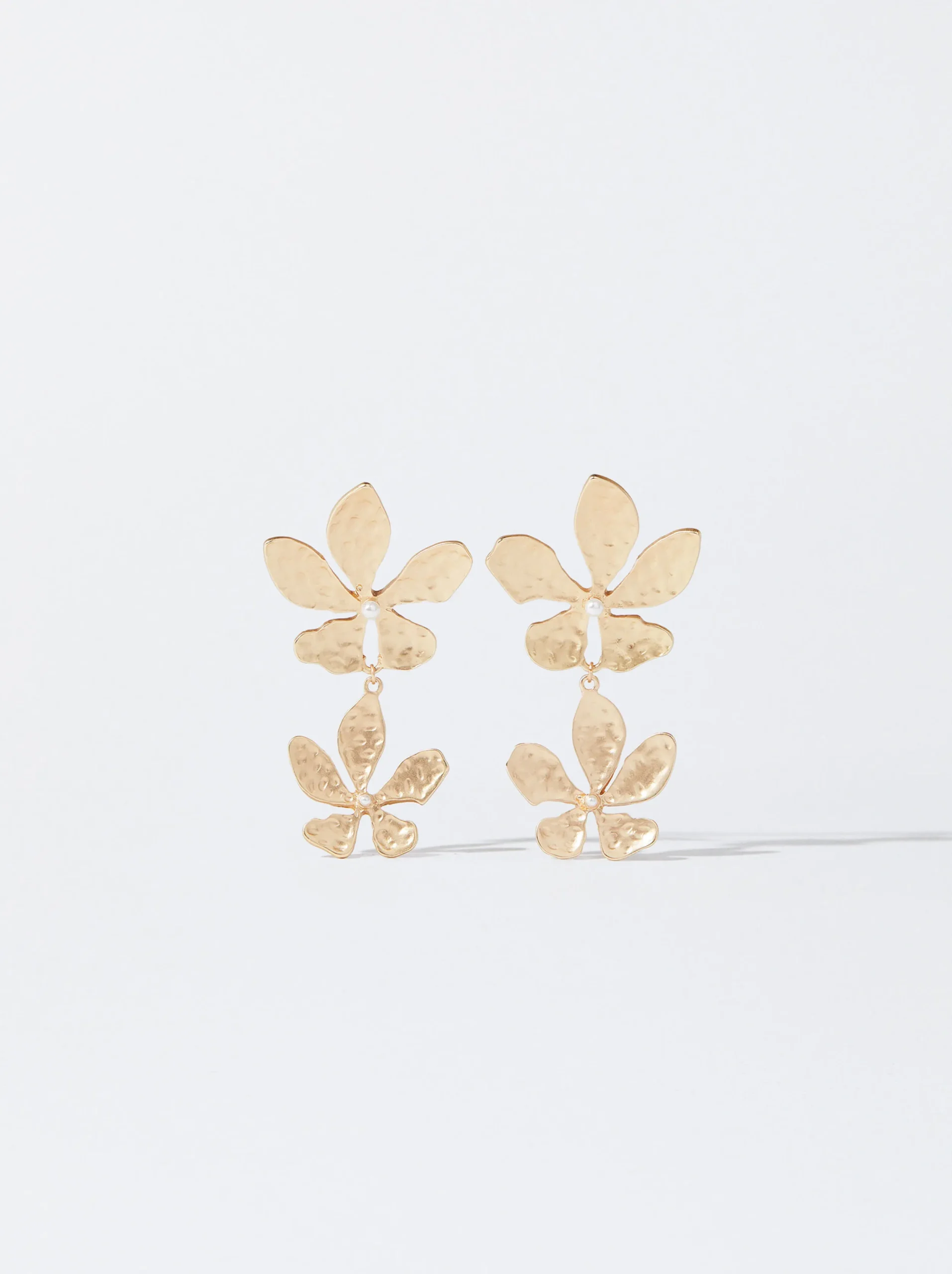 PARFOIS Pendientes Con Perla Y Flor Blanco Online