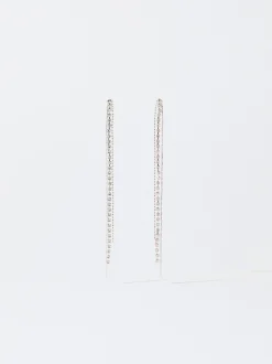 PARFOIS Pendientes Con Perlas Plateado Flash Sale