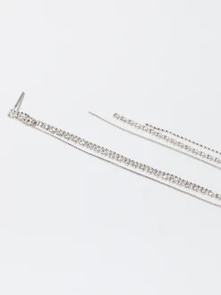 PARFOIS Pendientes Con Perlas Plateado Flash Sale
