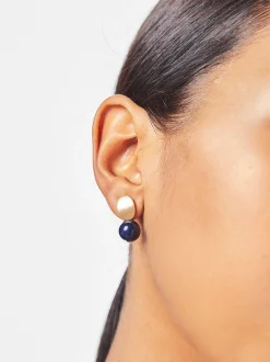 PARFOIS Pendientes Con Piedra Azul Best Sale