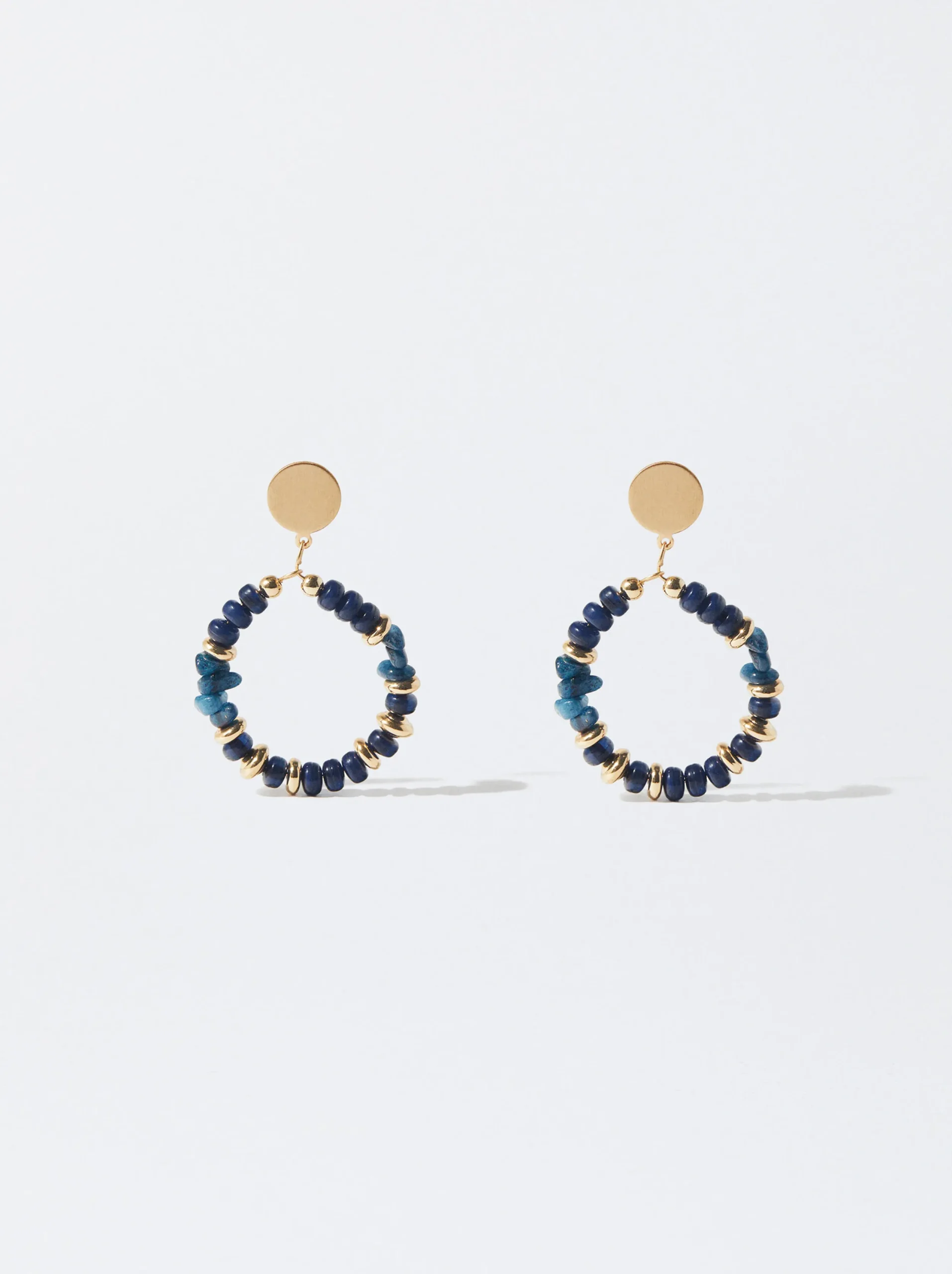 PARFOIS Pendientes Con Piedra Azul Cheap