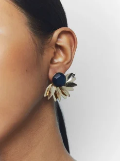 PARFOIS Pendientes Con Piedra Semipreciosa Azul Clearance