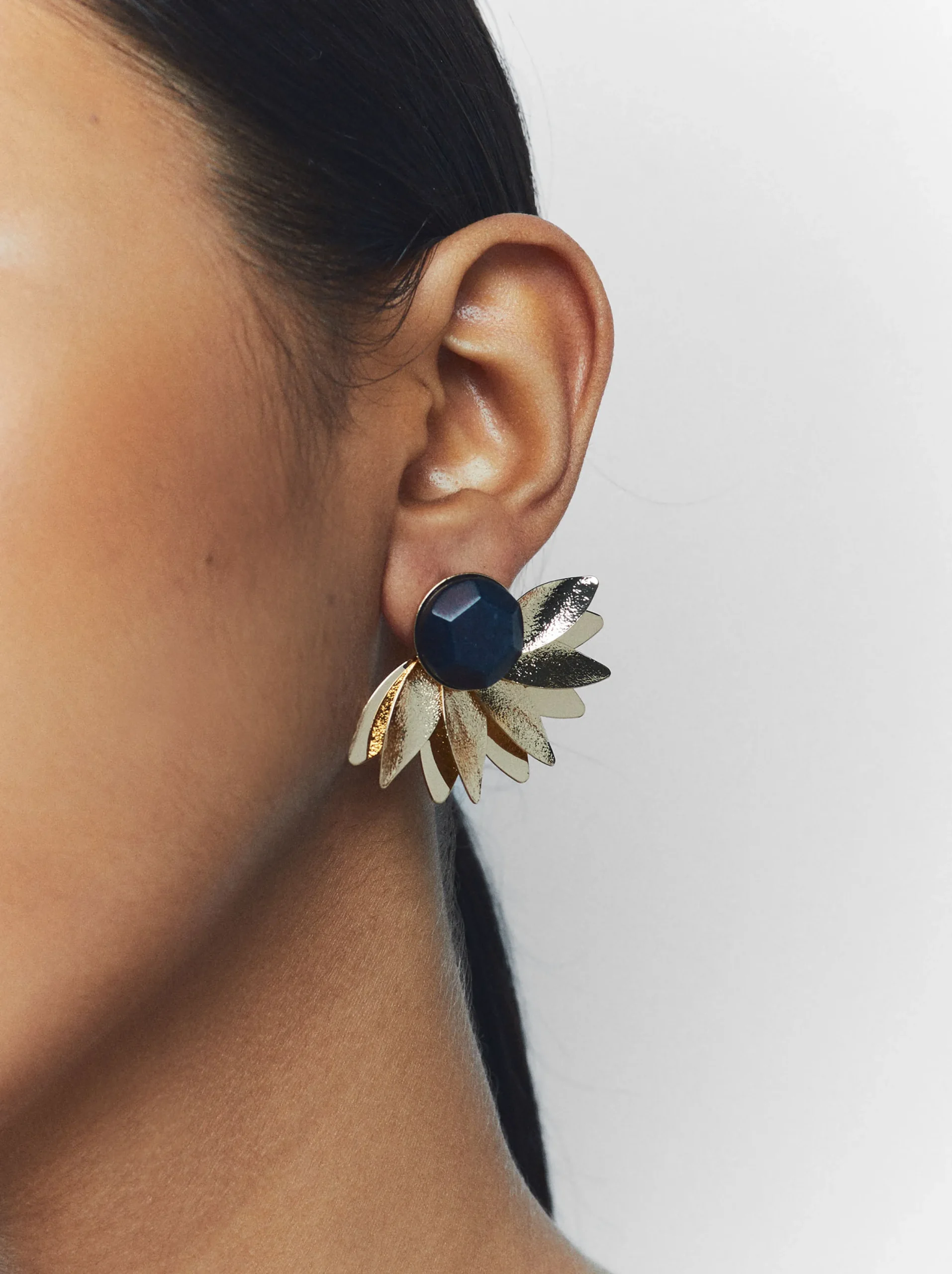 PARFOIS Pendientes Con Piedra Semipreciosa Azul Clearance