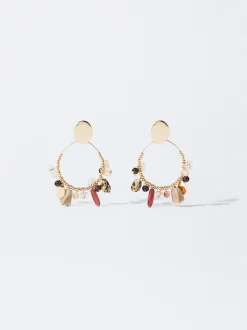 PARFOIS Pendientes Con Piedras Multicor Shop