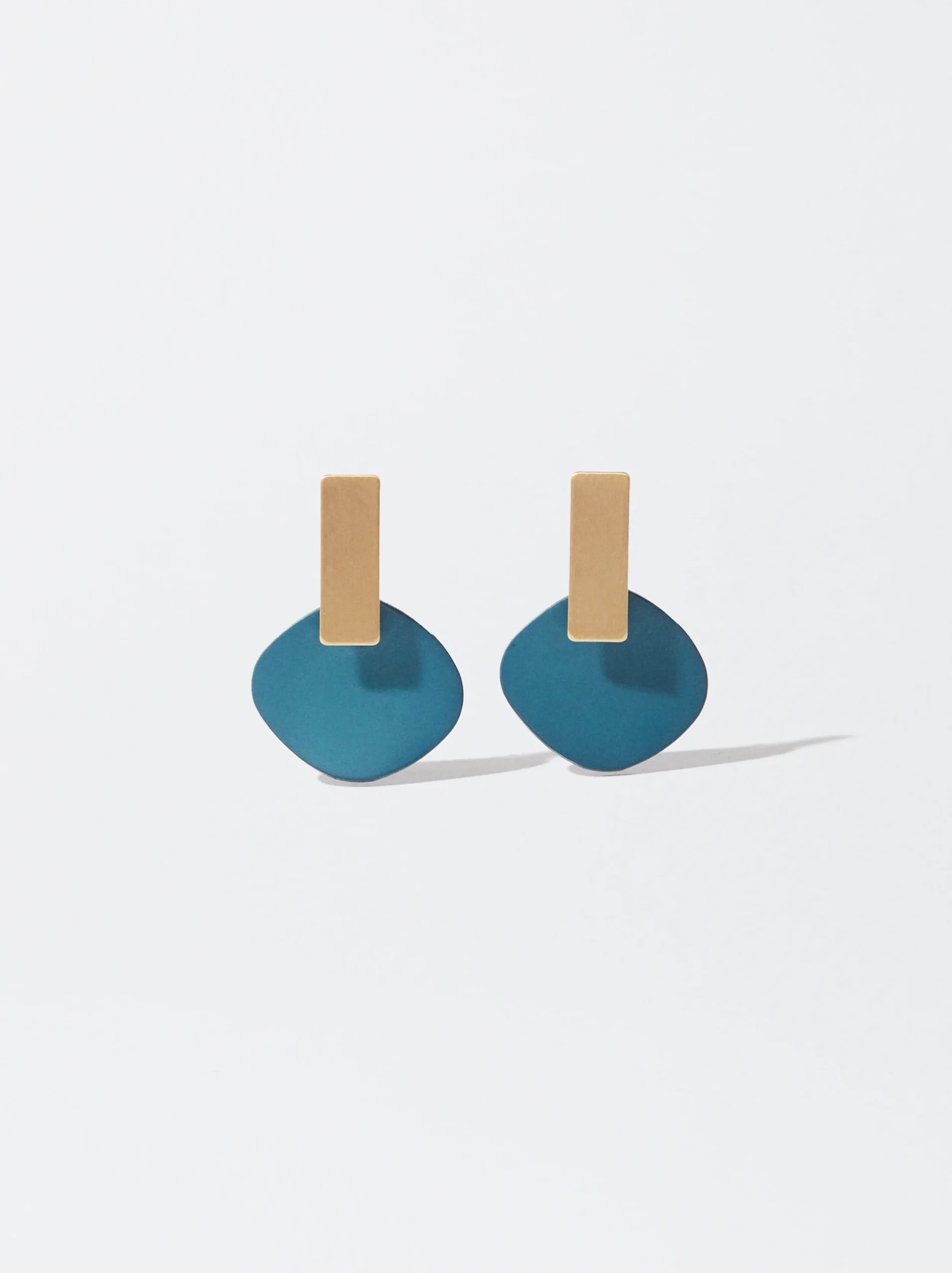 PARFOIS Pendientes Con Resina Verde Fashion