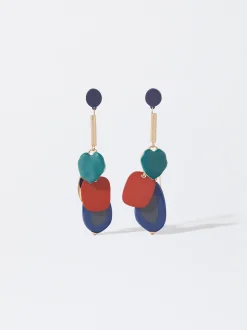 PARFOIS Pendientes Con Resina Multicor Shop