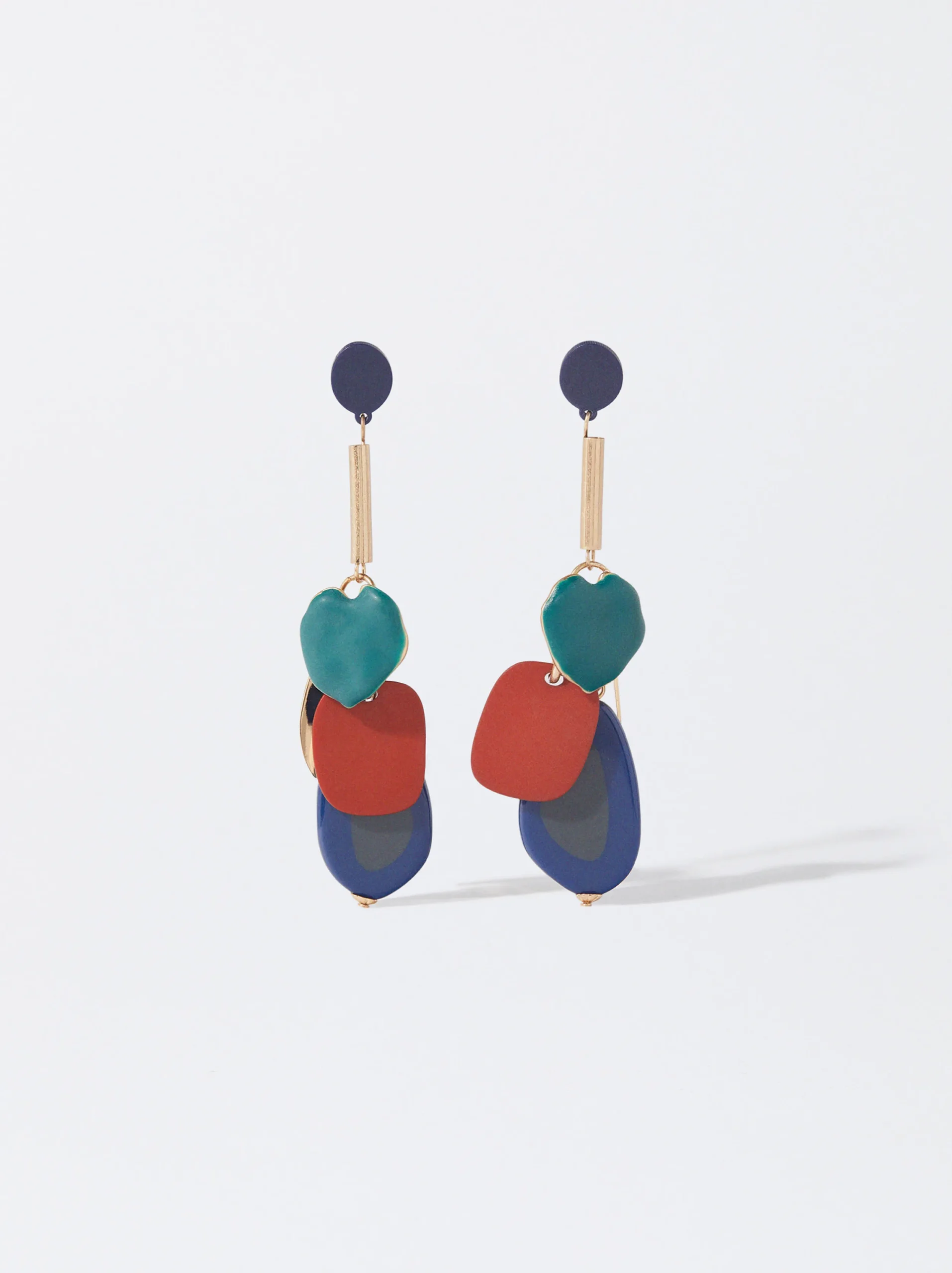 PARFOIS Pendientes Con Resina Multicor Shop