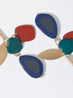 PARFOIS Pendientes Con Resina Multicor Shop