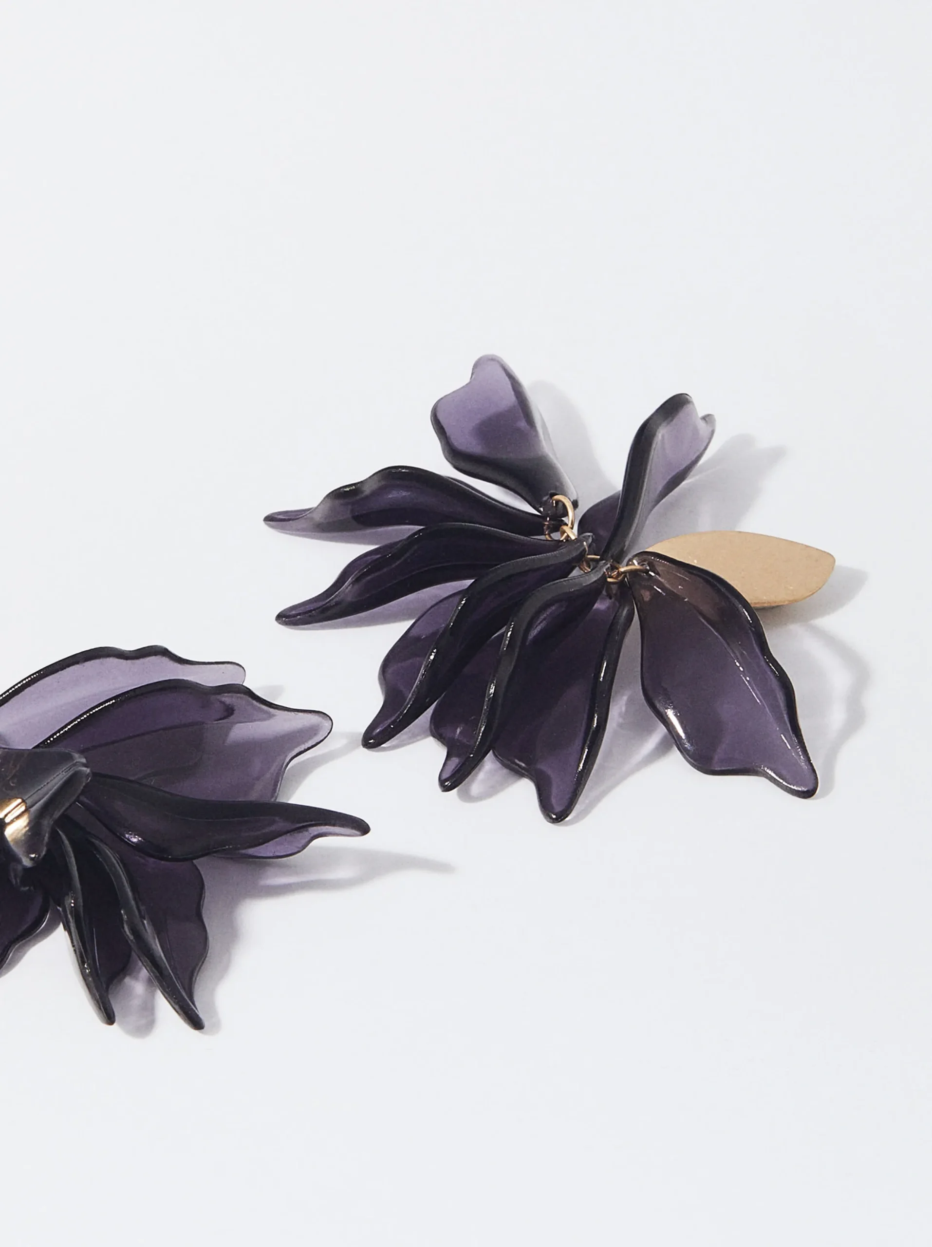 PARFOIS Pendientes Con Resina Violeta Clearance