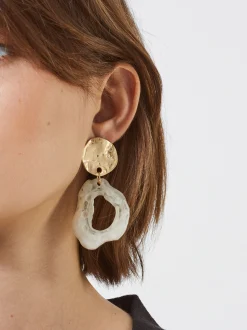 PARFOIS Pendientes Con Resina Verde Clearance