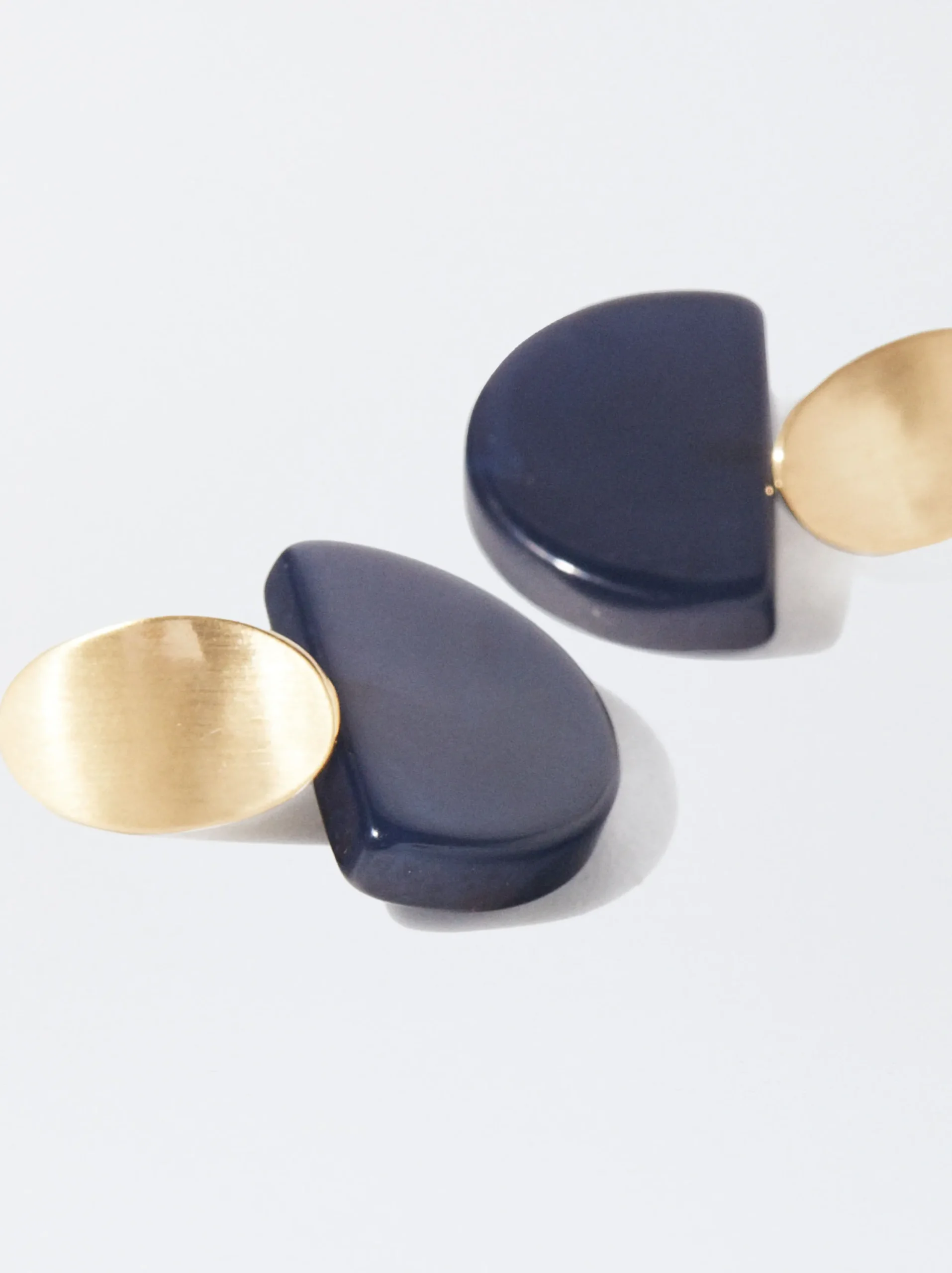PARFOIS Pendientes Con Resina Azul Sale