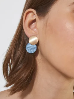 PARFOIS Pendientes Con Resina Naranja Fashion