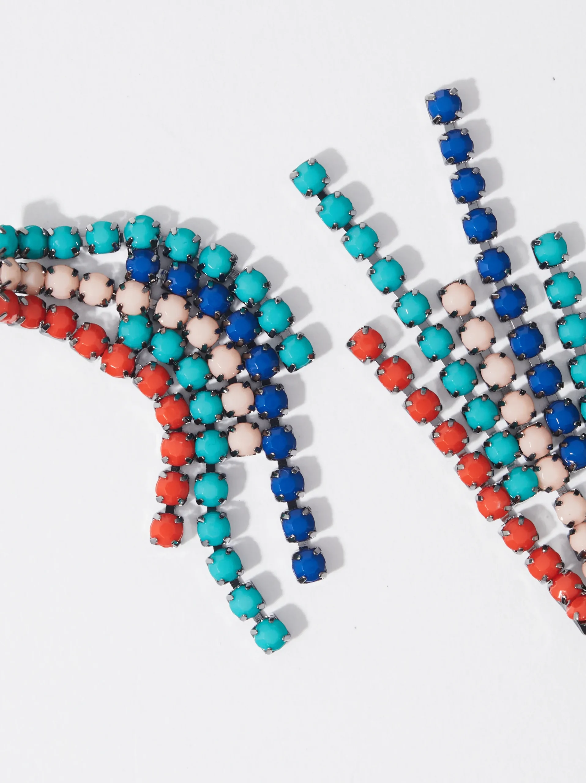 PARFOIS Pendientes Con Strass Multicor Hot