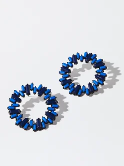 PARFOIS Pendientes Con Strass Multicor Discount