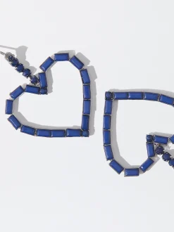 PARFOIS Pendientes Corazón Azul New