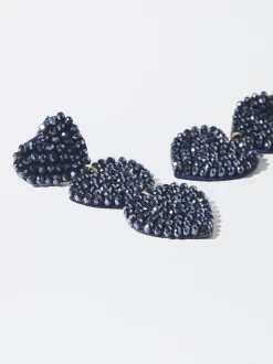 PARFOIS Pendientes Coraz&oacute;n Azul Best Sale