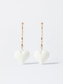 PARFOIS Pendientes Corazón Beige Online