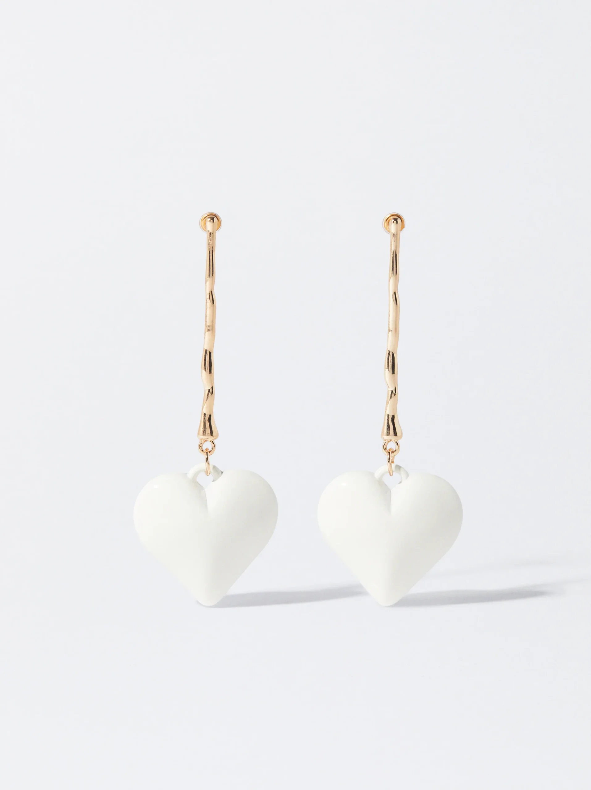 PARFOIS Pendientes Corazón Beige Online