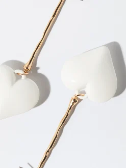 PARFOIS Pendientes Corazón Beige Online