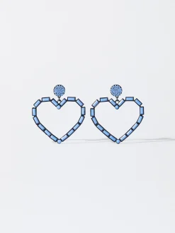 PARFOIS Pendientes Corazón Azul New