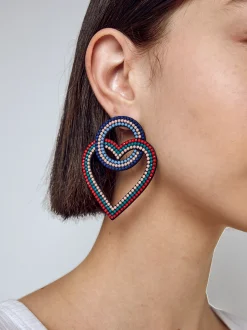 PARFOIS Pendientes Coraz&oacute;n Multicolor Multicor Online
