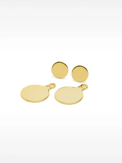 PARFOIS Pendientes Cortos C&iacute;rculos Dorado Best