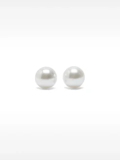 PARFOIS Pendientes Cortos De Clip Perla Beige Sale