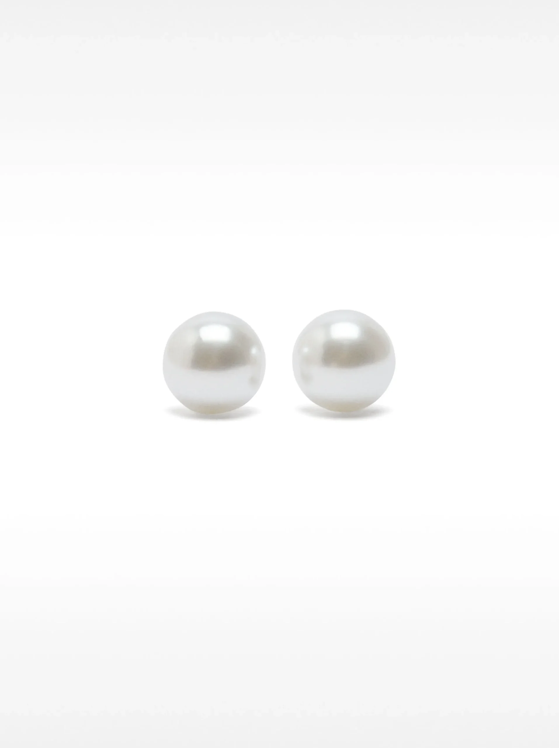 PARFOIS Pendientes Cortos De Clip Perla Beige Sale