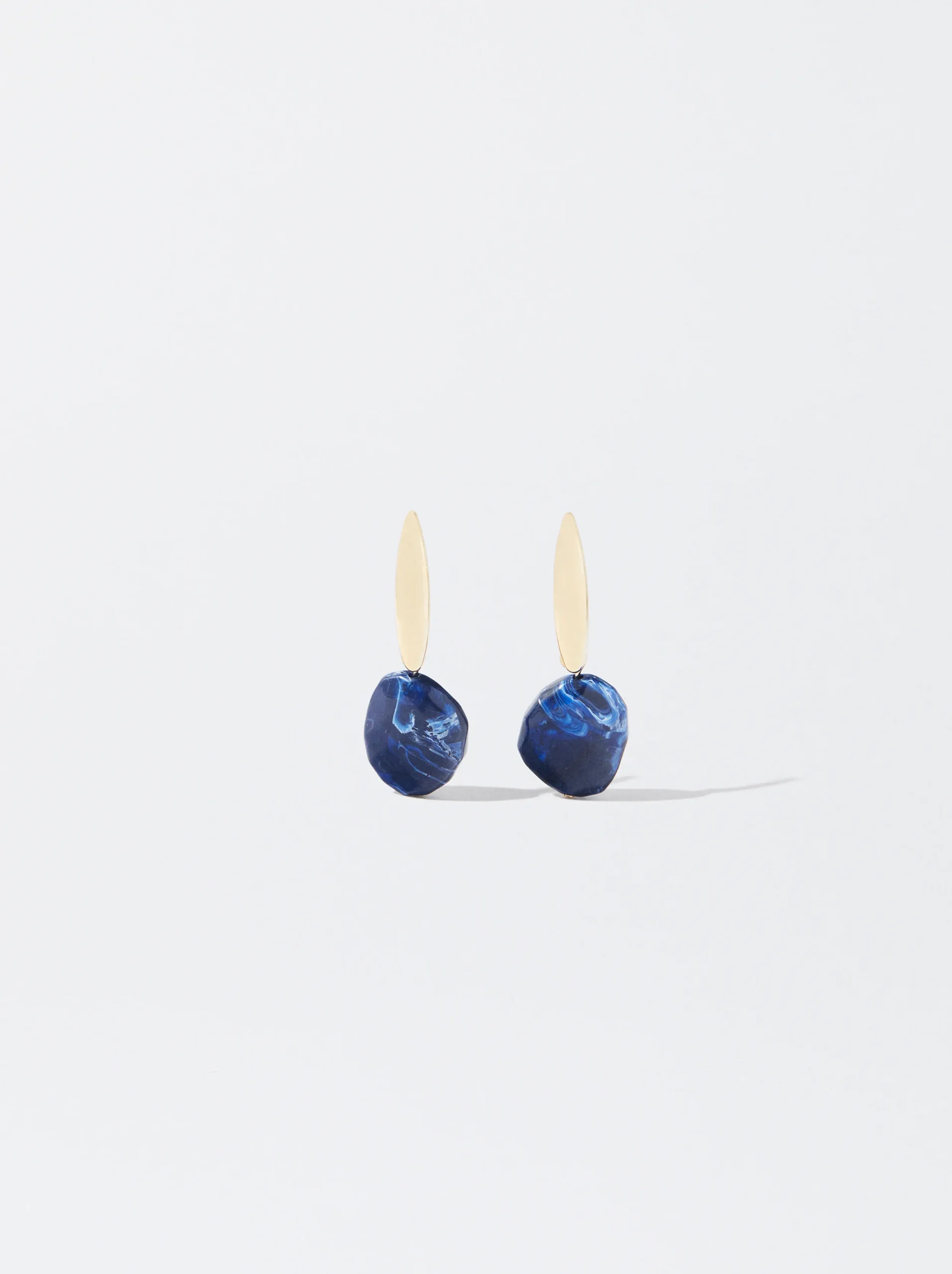 PARFOIS Pendientes Cortos En Resina Azul Clearance