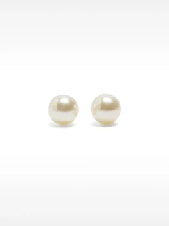 PARFOIS Pendientes Cortos Perla Beige Discount