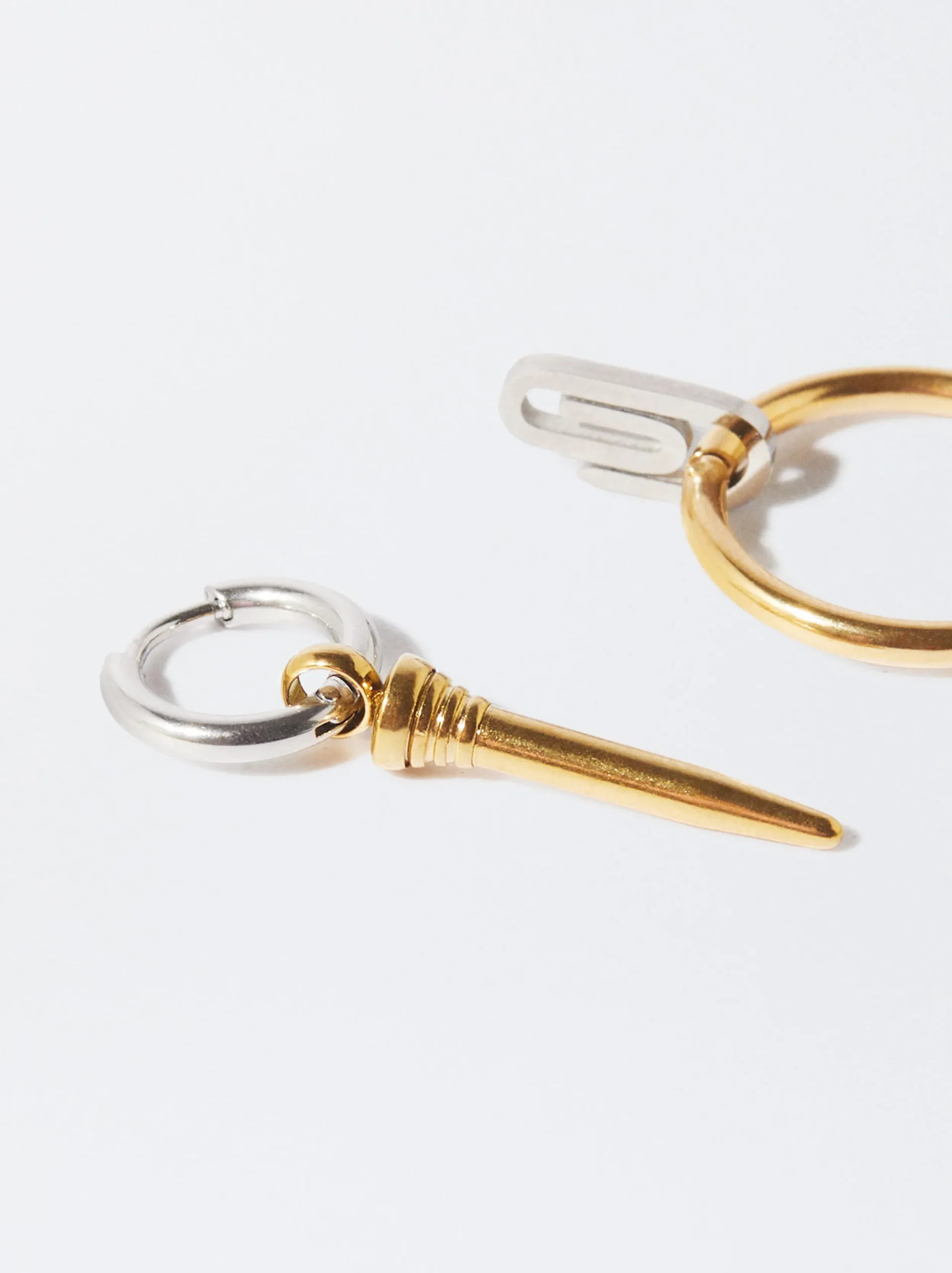PARFOIS Pendientes De Acero Asimétricos Multicor Shop