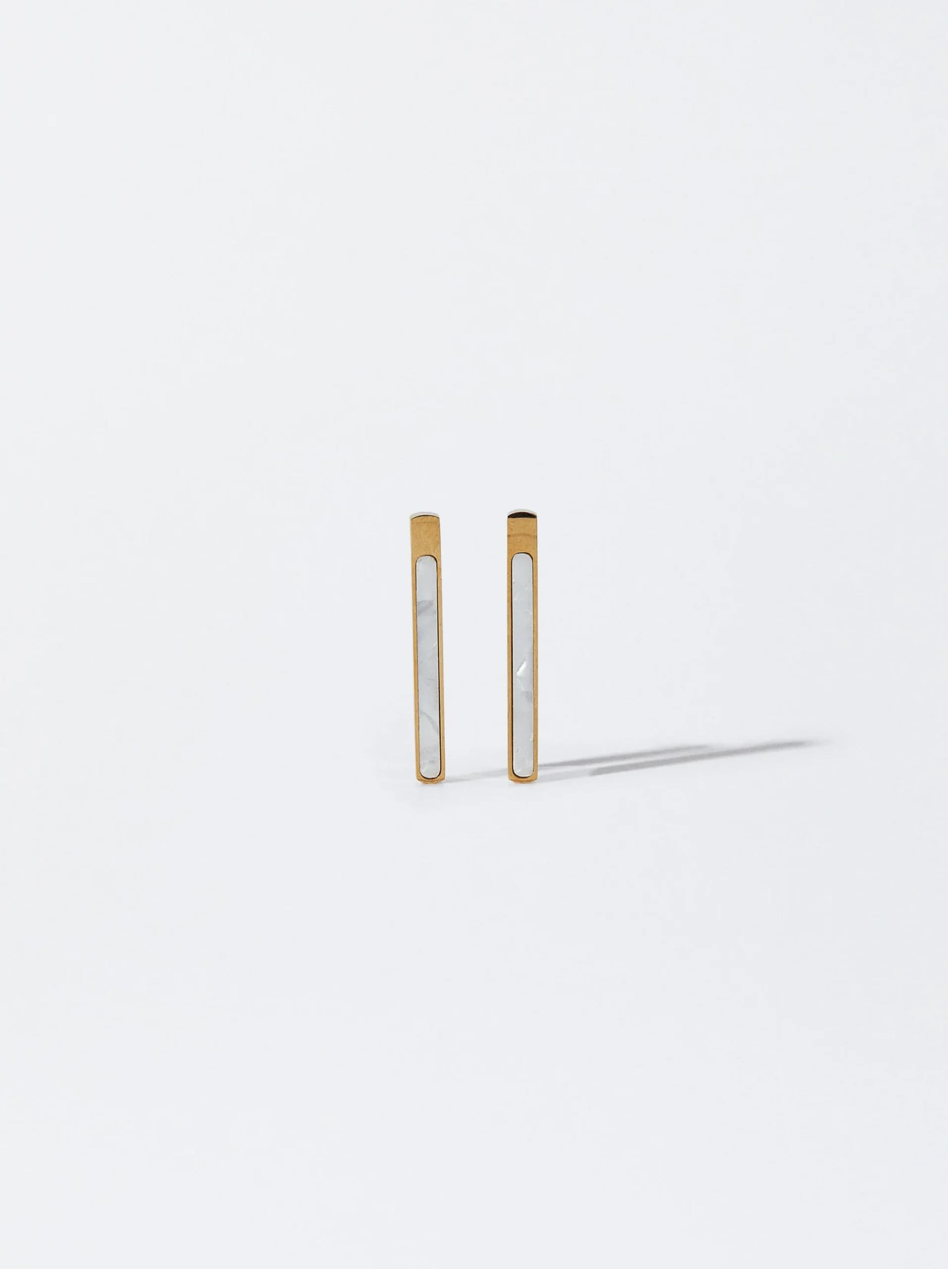 PARFOIS Pendientes De Acero Con Concha Dorado Shop
