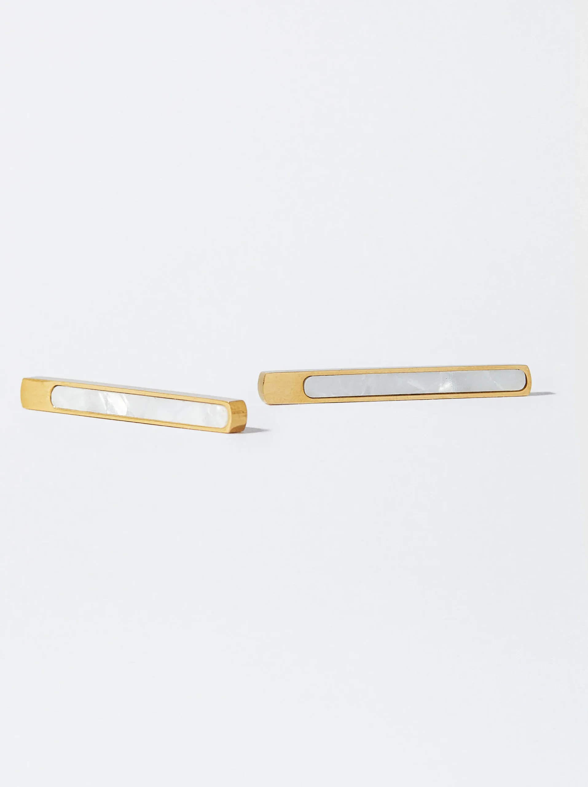 PARFOIS Pendientes De Acero Con Concha Dorado Shop