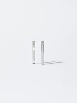 PARFOIS Pendientes De Acero Con Concha Plateado Fashion