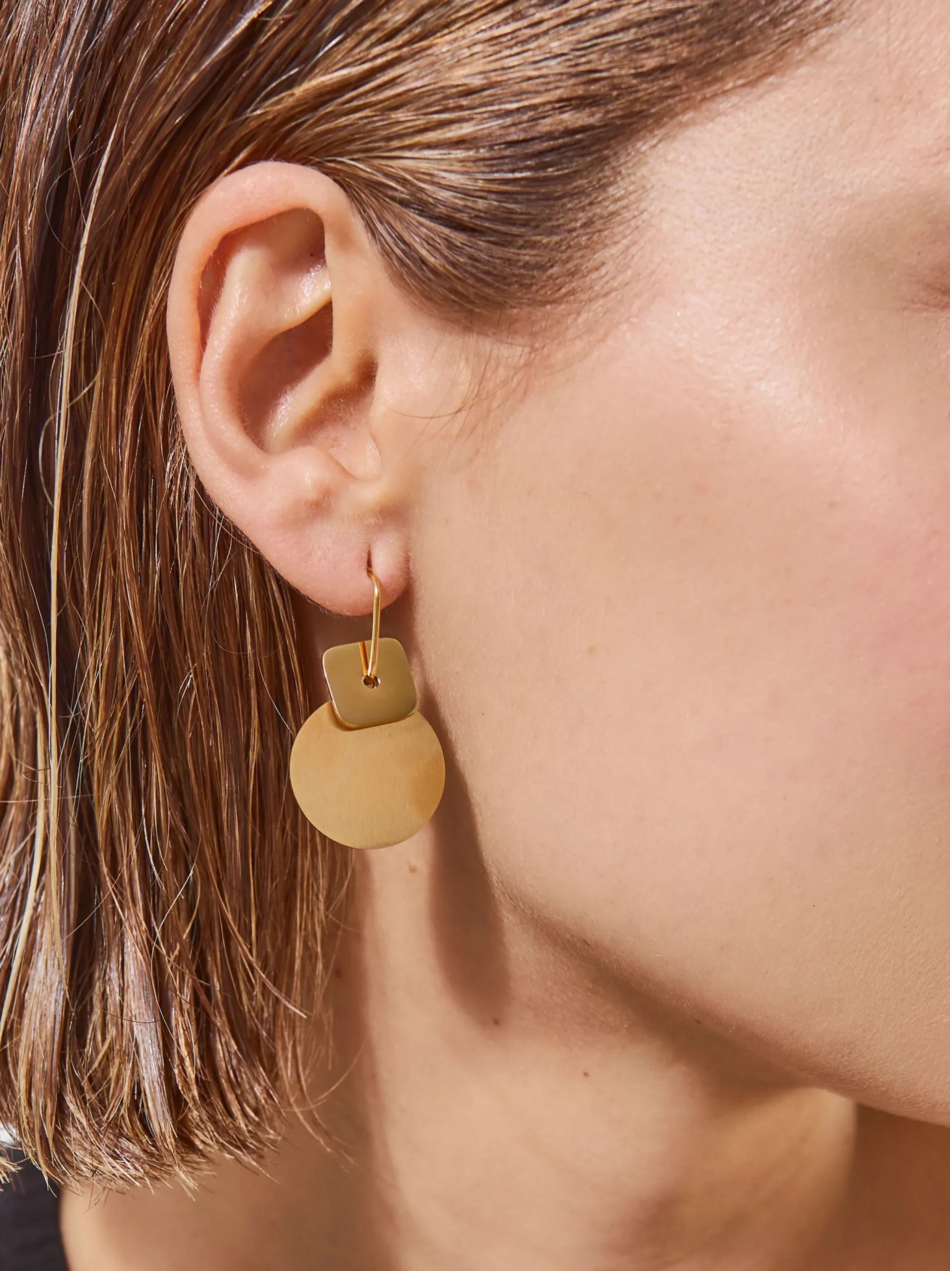PARFOIS Pendientes De Acero s Dorado Discount