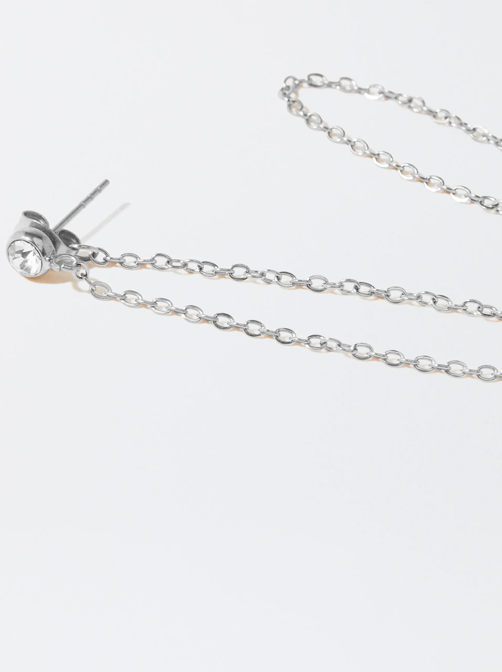 PARFOIS Pendientes De Acero s Plateado Store