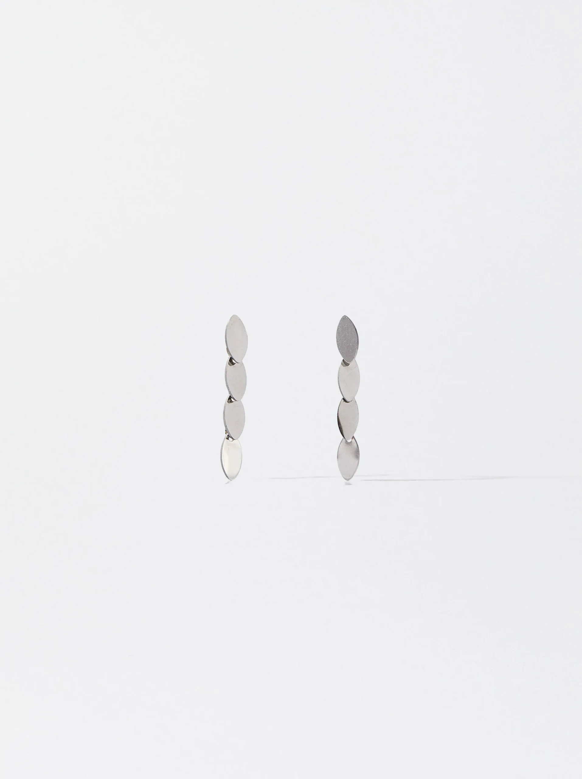 PARFOIS Pendientes De Acero s Plateado Cheap