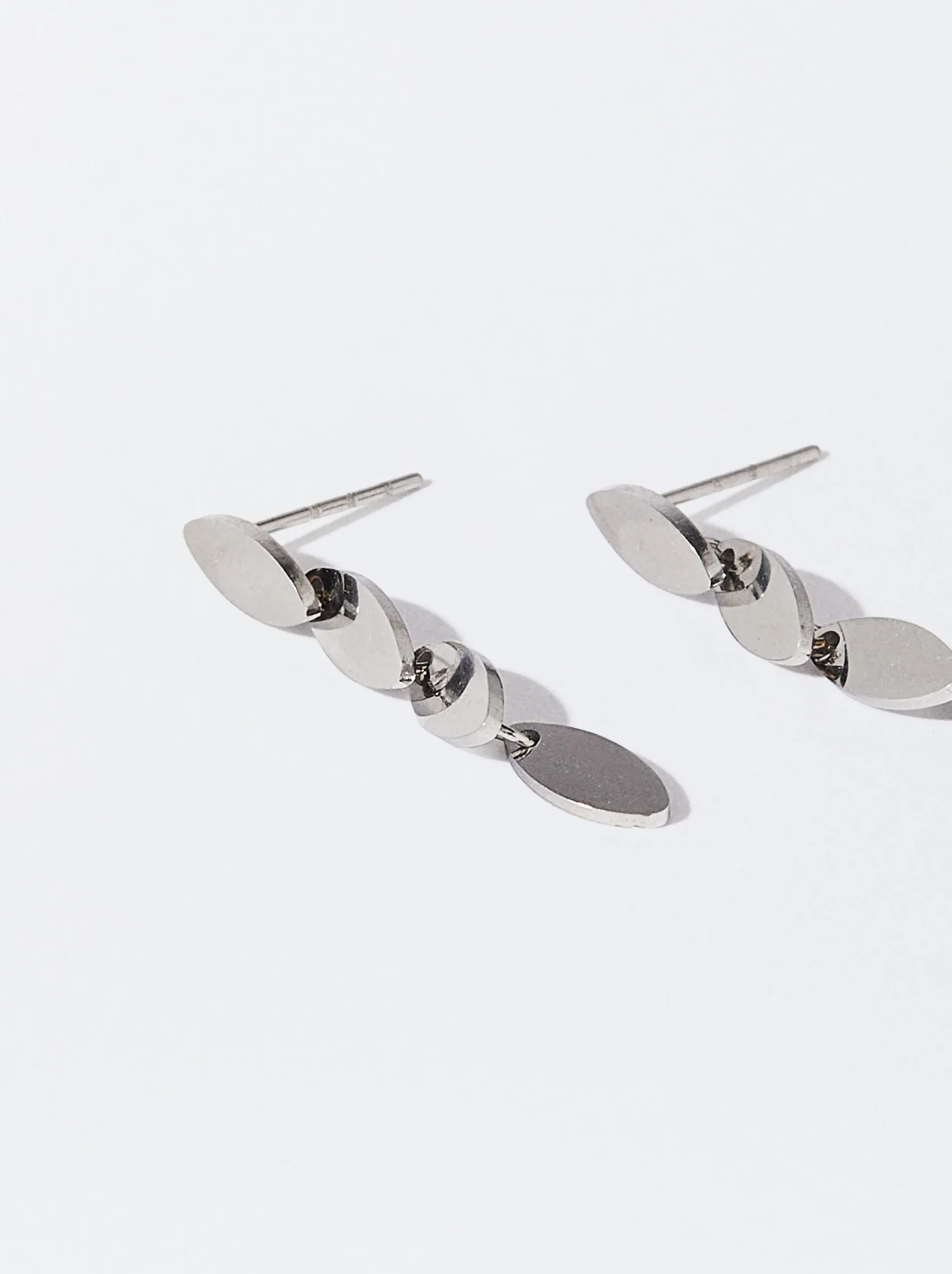 PARFOIS Pendientes De Acero s Plateado Cheap