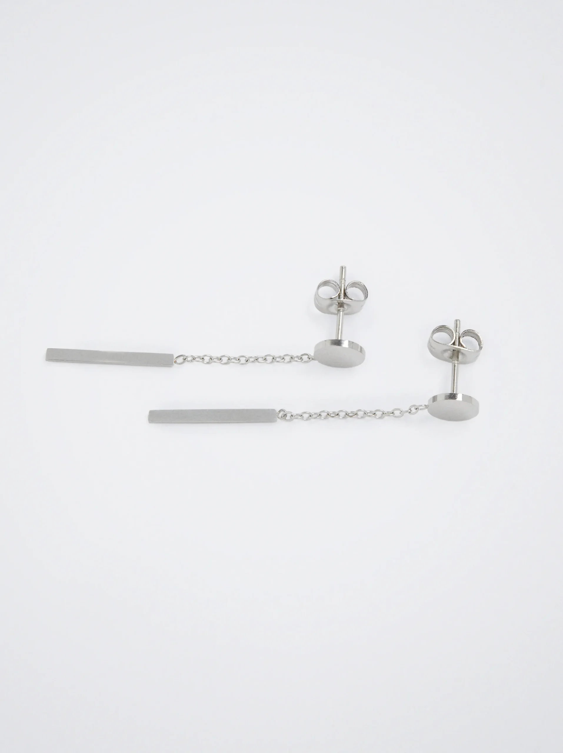 PARFOIS Pendientes De Acero s Plateado Shop