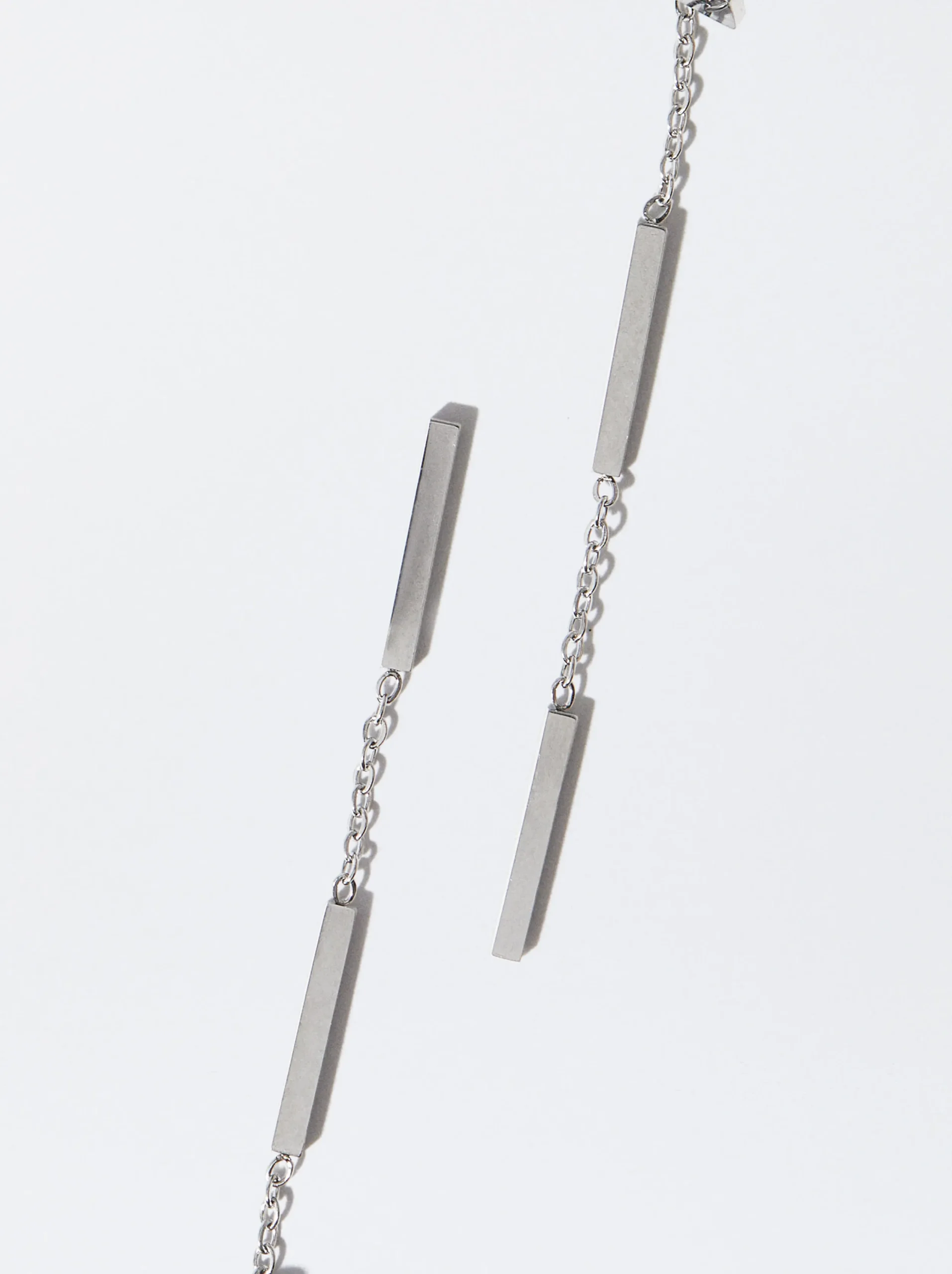 PARFOIS Pendientes De Acero s Plateado Best