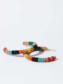 PARFOIS Pendientes De Aro Con Abalorios Multicor Hot