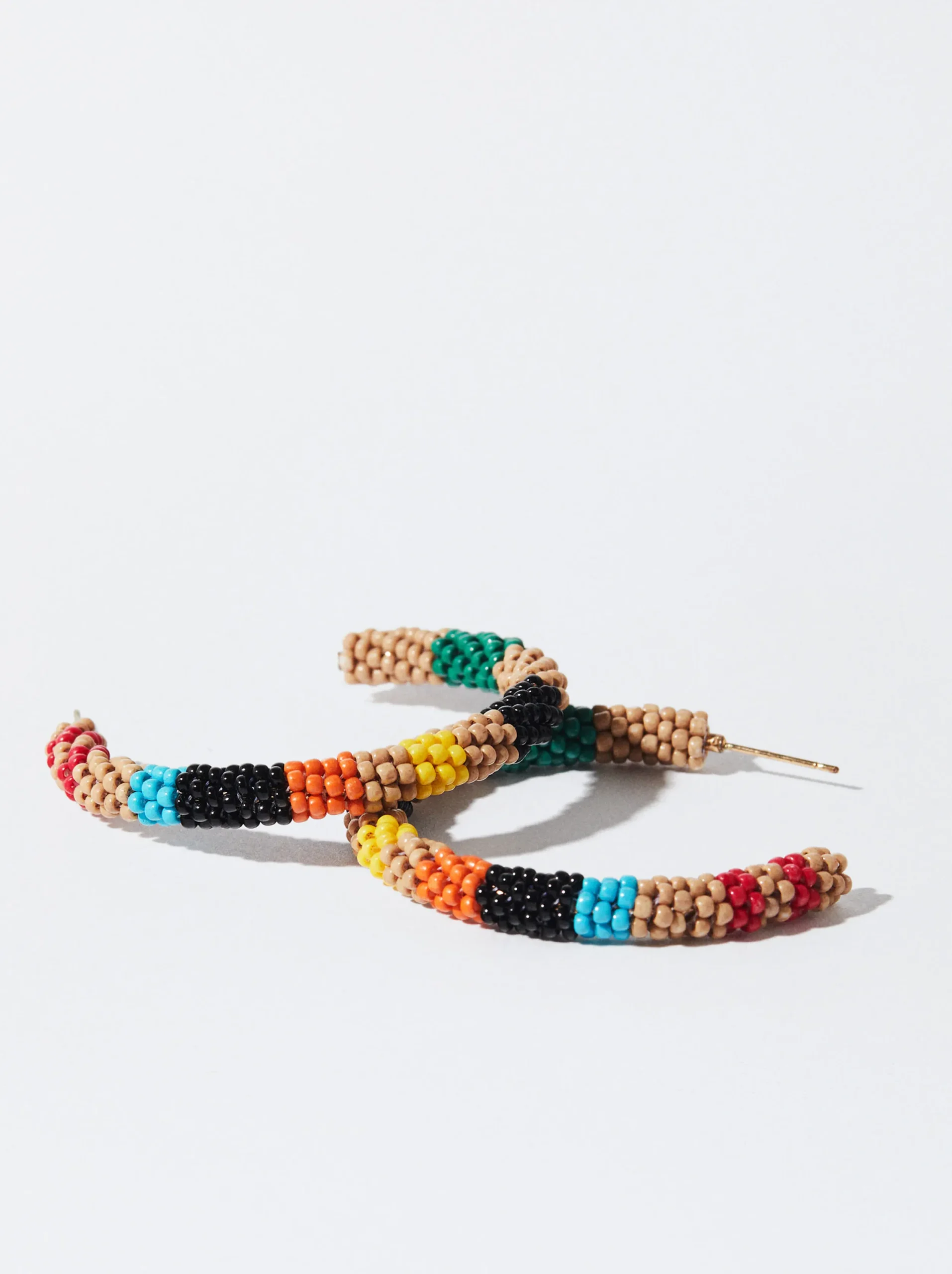 PARFOIS Pendientes De Aro Con Abalorios Multicor Hot