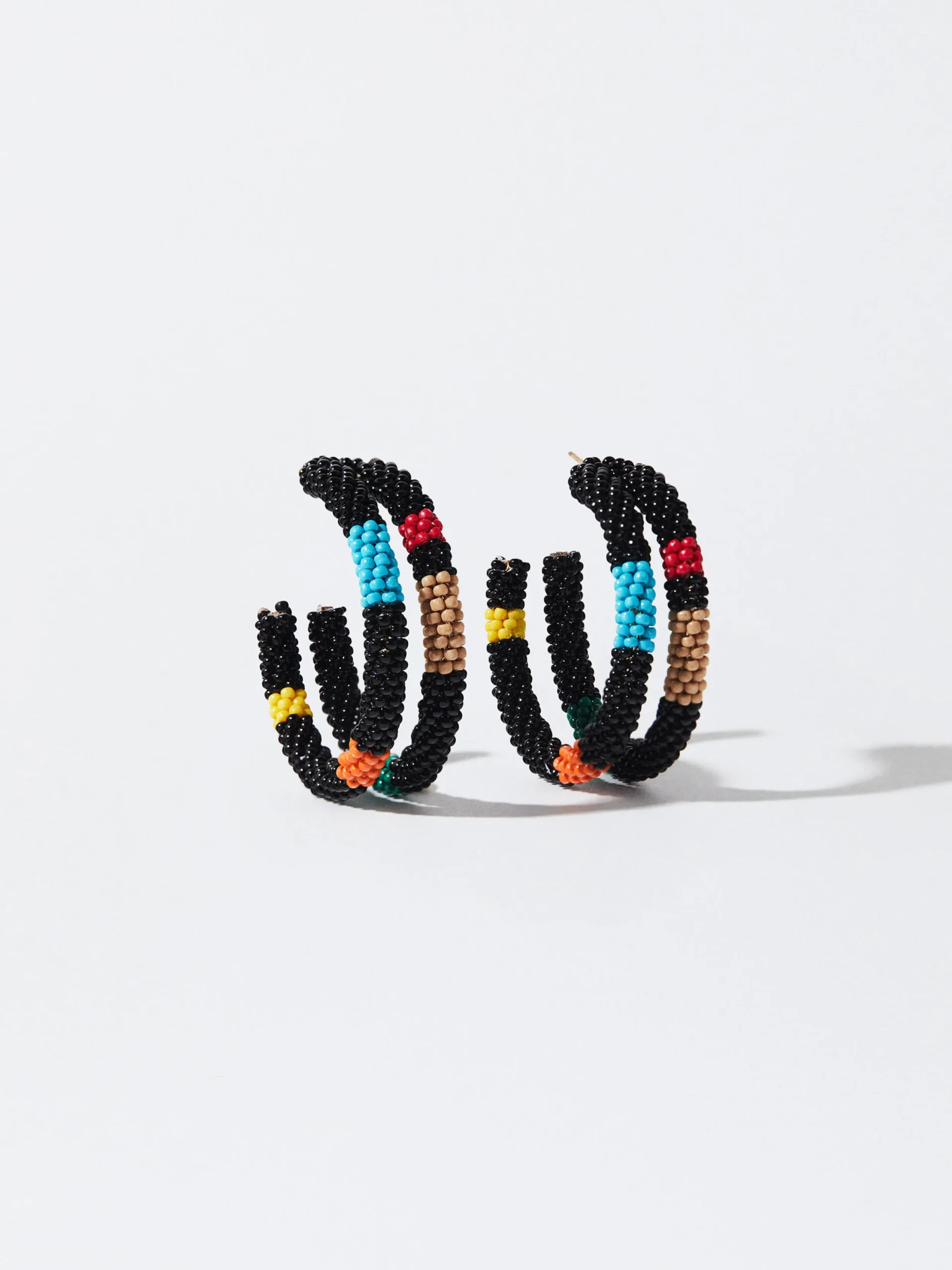 PARFOIS Pendientes De Aro Con Abalorios Multicor Shop