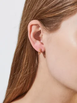 PARFOIS Pendientes De Aro Con Circonitas Multicor Hot
