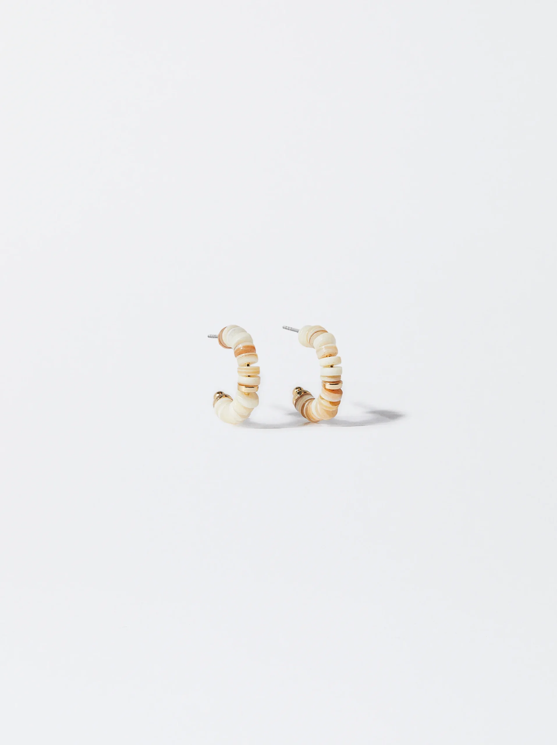 PARFOIS Pendientes De Aro Con Concha Dorado Cheap
