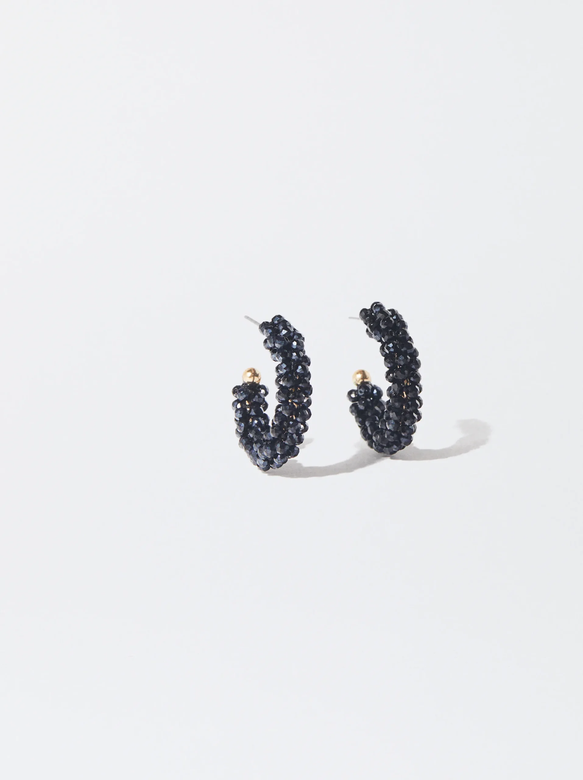 PARFOIS Pendientes De Aro Con Cristales Azul Flash Sale